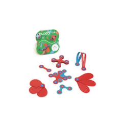 Jouet-itsy pack (rose/turquoise) clixo - jeu de construction magnetique, flexible, durable et imaginatif – 18 pieces - des 4 ans