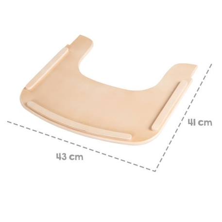 Plateau de Chaise Haute Sit Up Flex - ROBA - Bois Naturel - Installation et Nettoyage Facile - Rebords Élevés BEIGE 4 - vertbaudet enfant 