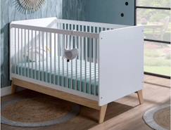 Chambre et rangement-Chambre-Lit bébé, lit enfant-Lit bébé évolutif Equilibre - Blanc / pin