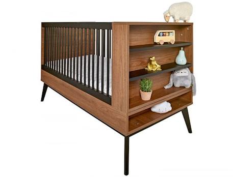 Lit bébé évolutif Vintage Octave - Noyer BLANC 3 - vertbaudet enfant 