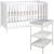 Chambre Bébé ROBA Style - Lit Cododo 60x120 + Table à Langer - Blanc/Gris argenté - Hauteur réglable BLANC 1 - vertbaudet enfant 