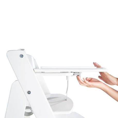 ROBA Plateau de Chaise Haute Sit Up Flex - avec Rebords Élevés - Installation et Nettoyage Facile - Bois Laqué Blanc BLANC 6 - vertbaudet enfant 