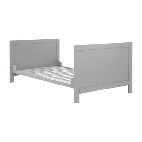 ROBA Lit Bébé Évolutif 70x140 - Réglable en Hauteur - 3 Barreaux Amovibles - Coins de Transformation Inclus - Bois Gris GRIS 6 - vertbaudet enfant 