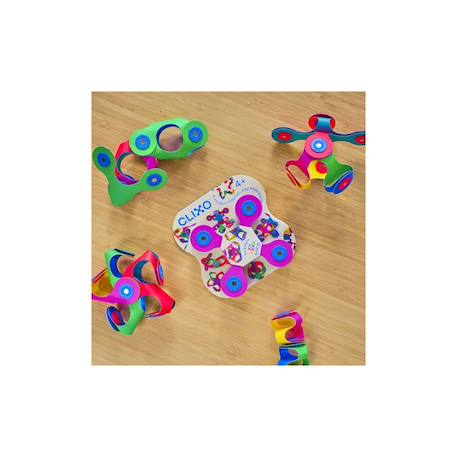 tiny & mighty clixo - jeu de construction magnetique, flexible, durable; imaginatif - 9 pieces - des 4 ans BLANC 3 - vertbaudet enfant 