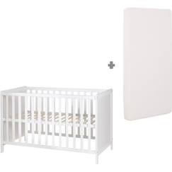 Chambre et rangement-Chambre-Lit bébé, lit enfant-Lit bébé-Lit Cododo ROBA - Blanc - 60x120 cm - 5 barres amovibles