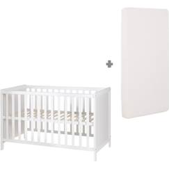 Chambre et rangement-Chambre-Lit bébé, lit enfant-Lit Cododo ROBA - Blanc - 60x120 cm - 5 barres amovibles