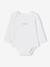 Lot 5 bodies manches longues BASICS bébé emmanchures US en coton bio lot blanc 2 - vertbaudet enfant 