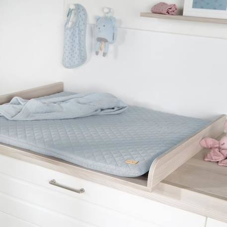 ROBA Matelas à Langer roba Style - 85 x 75 cm - Imperméable - Doux et Facile à Nettoyer - Bleu Clair BLEU 2 - vertbaudet enfant 