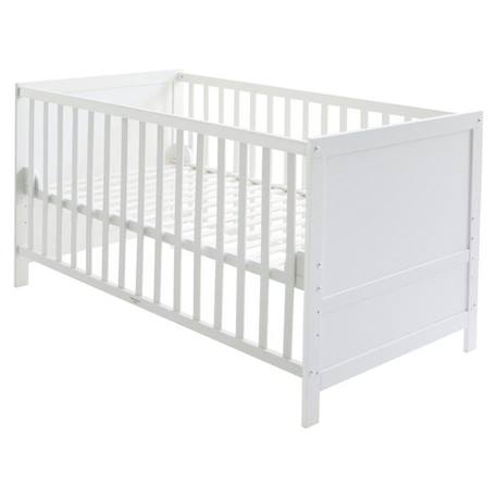 ROBA Lit Bébé Évolutif Complet Sterne grau - 70 x 140 cm - Literie incluse - Hauteur Réglable - Bois Blanc BLANC 5 - vertbaudet enfant 