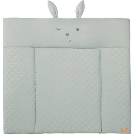 ROBA Matelas à Langer roba Style - 85 x 75 cm - Imperméable - Doux et Facile à Nettoyer - Vert Givré / Visage de Lapin VERT 1 - vertbaudet enfant 