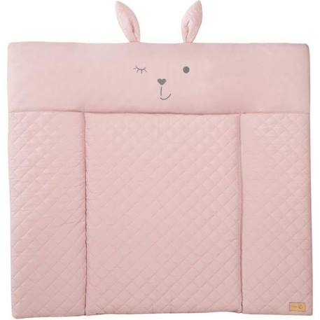 ROBA Matelas à Langer roba Style - 85 x 75 cm - Imperméable - Doux et Facile à Nettoyer - Rose / Visage de Lapin ROSE 1 - vertbaudet enfant 