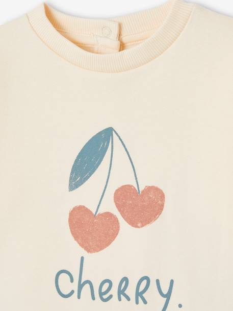 Sweat-shirt Basics bébé pressionné dos corail+vanille 7 - vertbaudet enfant 