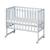 ROBA Berceau Cododo 3en1 Réglable 'safe asleep®' 90 x 45 cm + Matelas + Barrière et 4 Roulettes avec freins- Bois Laqué Taupe GRIS 3 - vertbaudet enfant 