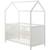 ROBA Lit Cabane Bébé Évolutif 70x140 cm - Convertible en Lit Junior et en Banc - Hauteur Réglable - Bois Laqué Blanc BLANC 1 - vertbaudet enfant 