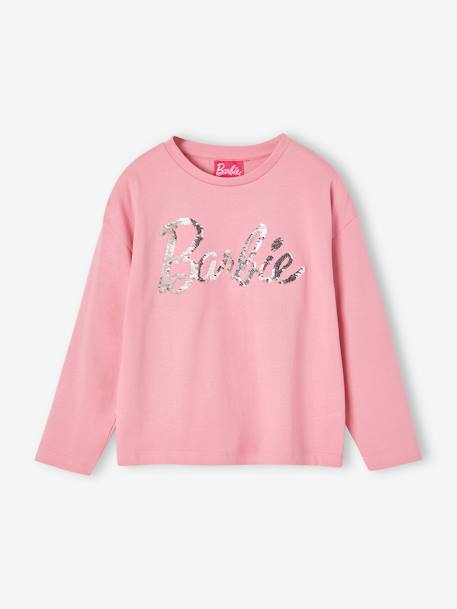 Tee-shirt Barbie motif en sequins réversibles fille rose bonbon 2 - vertbaudet enfant 