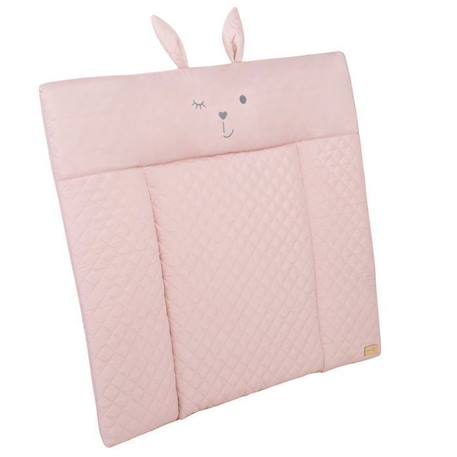 ROBA Matelas à Langer roba Style - 85 x 75 cm - Imperméable - Doux et Facile à Nettoyer - Rose / Visage de Lapin ROSE 5 - vertbaudet enfant 