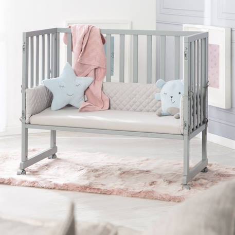 Drap Housse Bébé ROBA Lil Planet - 40x90 à 45x90 cm - 100% Coton Bio-Jersey - Gris Argenté GRIS 5 - vertbaudet enfant 