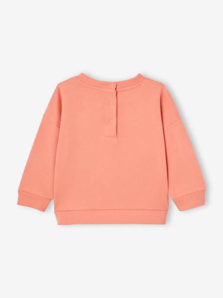 Sweat-shirt Basics bébé pressionné dos corail+vanille 2 - vertbaudet enfant 