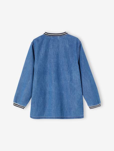 Tablier collège en denim léger personnalisable garçon stone 2 - vertbaudet enfant 