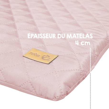 ROBA Matelas à Langer roba Style - 85 x 75 cm - Imperméable - Doux et Facile à Nettoyer - Rose / Visage de Lapin ROSE 6 - vertbaudet enfant 