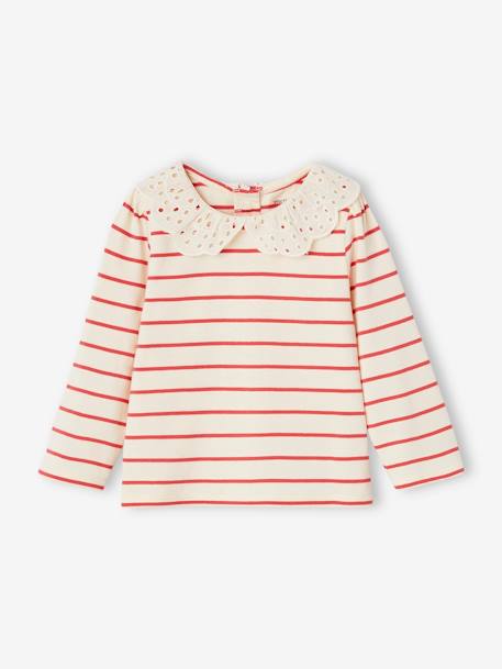 Bébé-T-shirt, sous-pull-T-shirt col brodé bébé manches longues