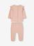 Lot 2 pyjamas oiseaux bébé en interlock rose poudré 4 - vertbaudet enfant 