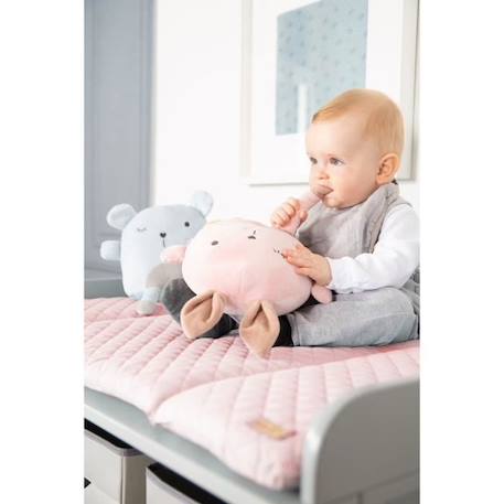 ROBA Matelas à Langer roba Style - 85 x 75 cm - Imperméable - Doux et Facile à Nettoyer - Rose / Visage de Lapin ROSE 4 - vertbaudet enfant 