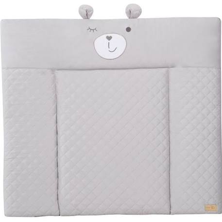 ROBA Matelas à Langer roba Style - 85 x 75 cm - Imperméable - Doux et Facile à Nettoyer - Gris / Visage d'Ours GRIS 1 - vertbaudet enfant 