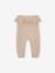 Pantalon à volant en tricot bébé beige chiné 2 - vertbaudet enfant 