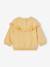 Sweat-shirt volant en broderie anglaise bébé fille ocre+vieux rose 2 - vertbaudet enfant 