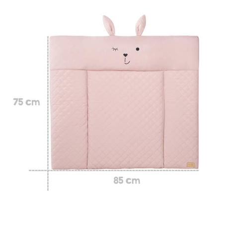 ROBA Matelas à Langer roba Style - 85 x 75 cm - Imperméable - Doux et Facile à Nettoyer - Rose / Visage de Lapin ROSE 2 - vertbaudet enfant 