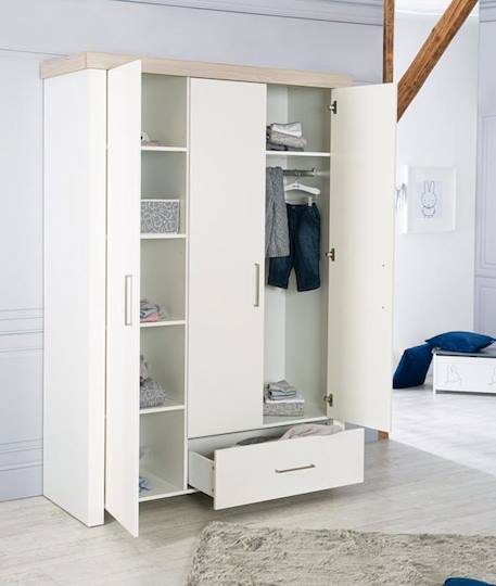 Chambre Bébé Complète ROBA - Lucy - Lit 70x140 cm - Commode à Langer - Armoire BLANC 4 - vertbaudet enfant 