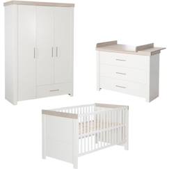 Chambre Bébé Complète ROBA - Lucy - Lit 70x140 cm - Commode à Langer - Armoire  - vertbaudet enfant