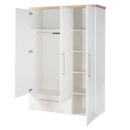 Chambre Bébé Complète ROBA Nele - Lit évolutif 70x140 cm - Commode à Langer - Armoire BLANC 6 - vertbaudet enfant 