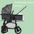 BEBECONFORT HAZE Poussette 3 en 1 i-Size - Nacelle + Siège auto Gr0+ Habillage pluie inclus - naissance jusqu'à 22Kg, Tinted Gray NOIR 3 - vertbaudet enfant 