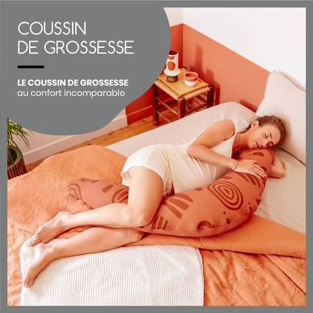 Babymoov B.LOVE Coussin de Maternité & Allaitement avec Remplissage Microbilles ultra-fines - Made in Europe, Terracotta ORANGE 2 - vertbaudet enfant 