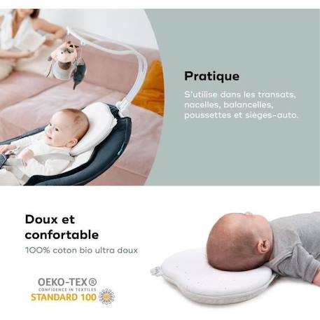 Babymoov Support de tête ergonomique Lovenest Original, White BLANC 3 - vertbaudet enfant 