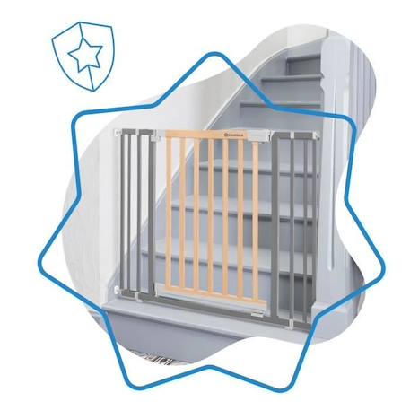 Badabulle Extension barrière sécurité Safe & Protect 17 cm GRIS 2 - vertbaudet enfant 