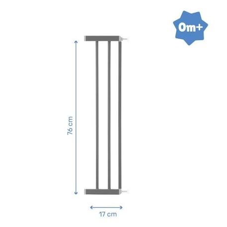 Badabulle Extension barrière sécurité Safe & Protect 17 cm GRIS 3 - vertbaudet enfant 