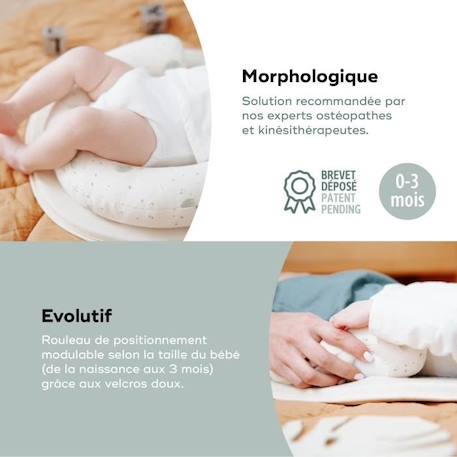 BABYMOOV Réducteur pour nouveau-né Cosydream, support morphologique, tissu thermo-régulant, fresh écru BEIGE 6 - vertbaudet enfant 