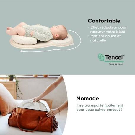 BABYMOOV Réducteur pour nouveau-né Cosydream, support morphologique, tissu thermo-régulant, fresh écru BEIGE 3 - vertbaudet enfant 