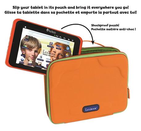 Sacoche de Protection pour Tablettes LEXIBOOK - Compatible avec toutes dimensions de Tablettes - Orange ORANGE 2 - vertbaudet enfant 