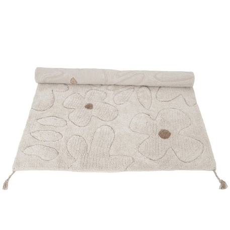 Tapis chambre enfant coton lavable motif fleurs - NATTIOT - Gentle Flora BEIGE 6 - vertbaudet enfant 