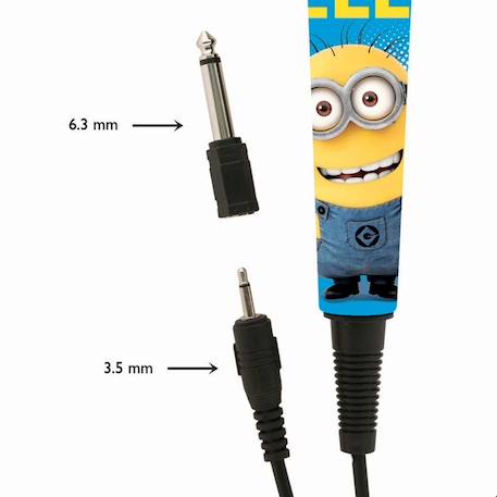 Microphone Dynamique Unidirectionnel Haute Sensibilité - LEXIBOOK - Les Minions - Câble 2,5m BLEU 2 - vertbaudet enfant 