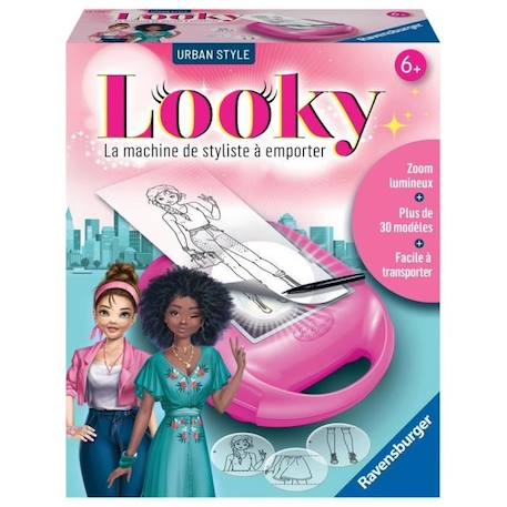 Ravensburger - Looky Midi Urban Style - Machine à dessin de mode pour enfant dès 6 ans ROSE 4 - vertbaudet enfant 