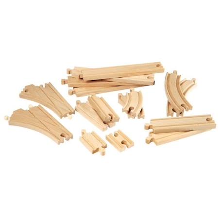 Coffret Evolution Intermédiaire 16 Rails - BRIO - 33402 - Circuit de train en bois pour enfant dès 3 ans JAUNE 2 - vertbaudet enfant 