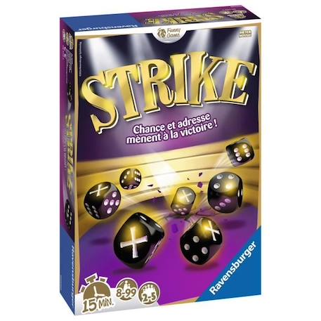 Jeu d'ambiance Strike - Ravensburger - Jeu de lancer de dés - 2 à 5 joueurs dès 8 ans VIOLET 2 - vertbaudet enfant 