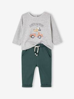 Ensemble T-shirt + pantalon molleton bébé personnalisable  - vertbaudet enfant