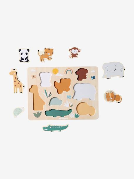 Puzzle chunky Jungle en bois FSC® Tanzanie 4 - vertbaudet enfant 