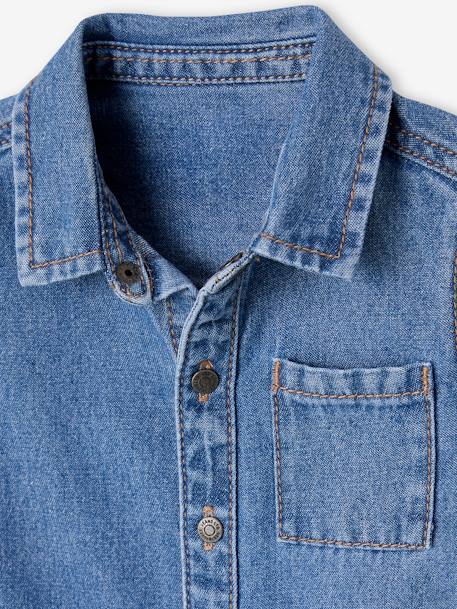 Chemise en jean pressionnée bébé personnalisable stone 3 - vertbaudet enfant 